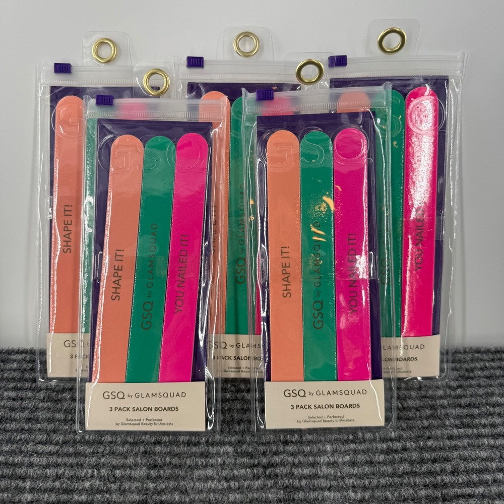 GSQ by Glamsquad Five 3-Packs Salon Boards 15 Dual-Sided Medium Grit Nail Files